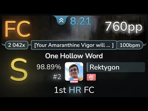 8.2⭐ Rektygon | Aether Realm - One Hollow Word [Your Amaranthine] +HR 98.89% (#2 760pp FC) - osu!