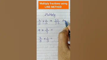 Multiply Fractions Using Line Method Shorts Mathstricks 