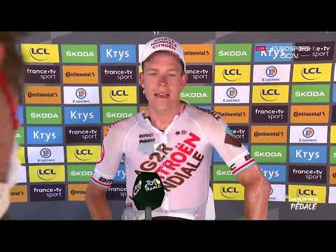 La réaction de Bob Jungels après sa victoire sur la 9e étape du Tour de France