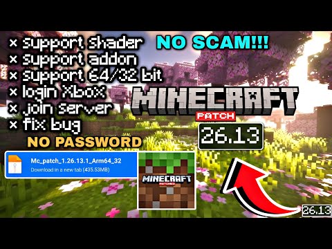 NEW UPDATE || MCPE PATCH 1.26.13.1‼️|| FIX BUG & RINGAN || MINECRAFT PATCH 1.26.13.1 NO PASSWORD‼️