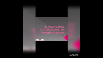 12 English  Sentence  Correction  Rules for CSS/PMS/PCS/Election  officer Exams ( Part 1)