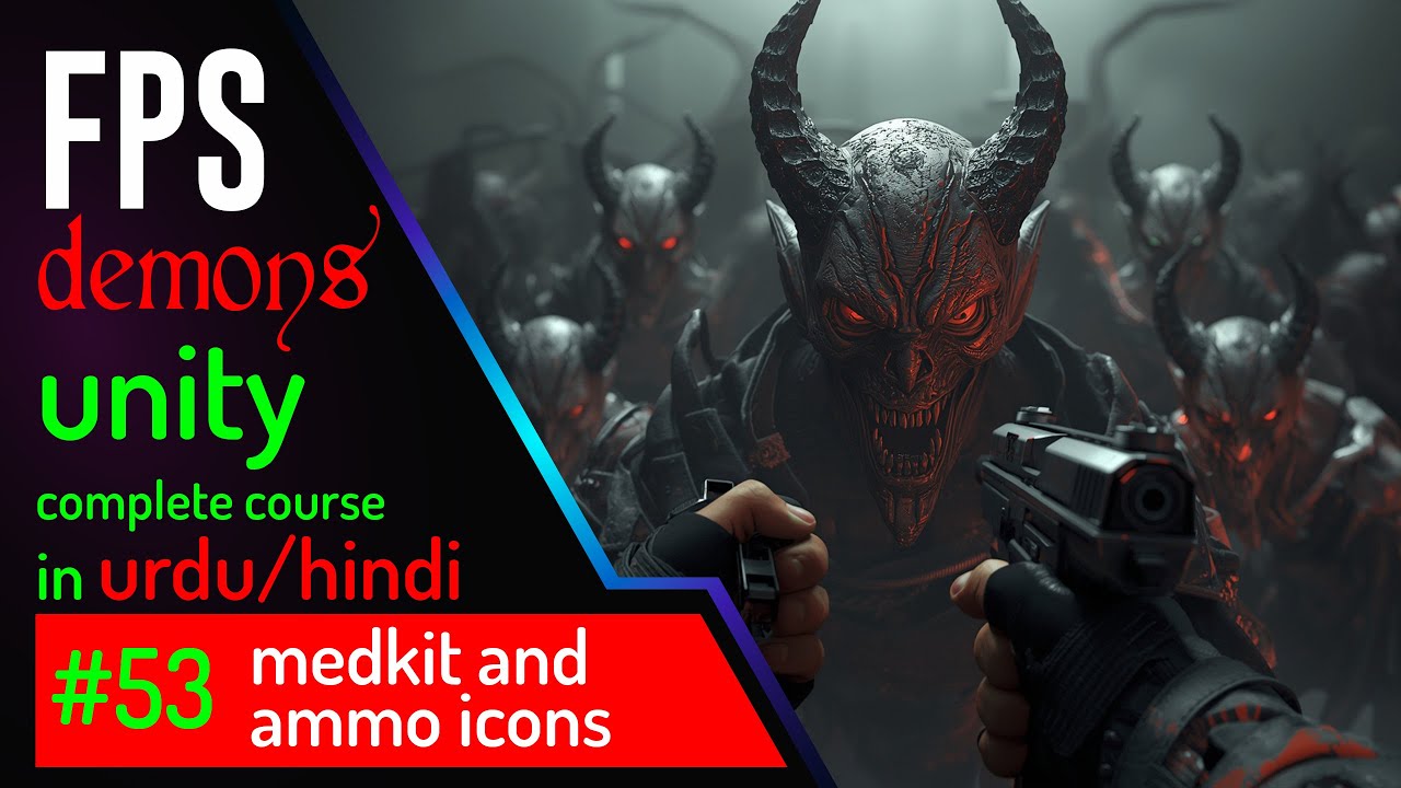 Med kit and ammo icons#53 | FPS Demons Game Course in Unity (Urdu/Hindi)