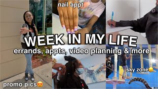 a week in my life: appts, action parks, video planning & more