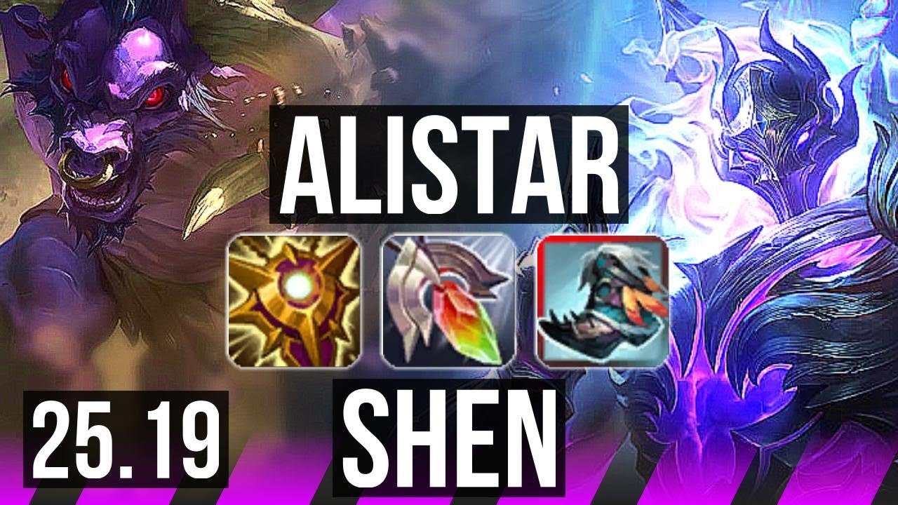 ALISTAR & Senna vs SHEN & Smolder (SUP) | 15k DMG | KR Master | 25.19