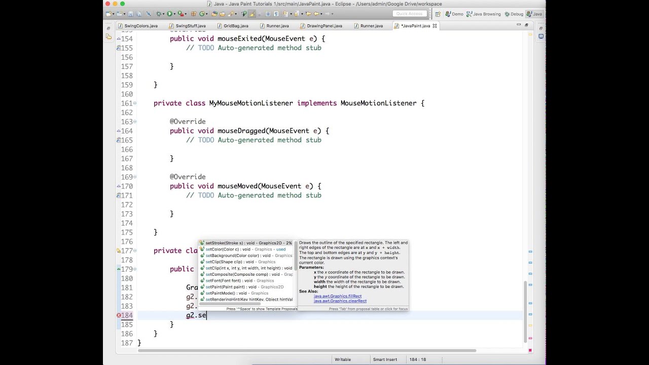 Java Paint 5 - YouTube
