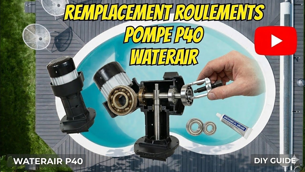 Tuto Pompe piscine P40 remplacement roulements WATERAIR de A a Z YouTube — free download