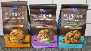 Kroger Supreme Soft Baked Cookies: Peanut Butter, Oatmeal Raisin & Monster Chips Review screenshot 1