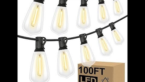25% off Limited time deal. Brightever LED Outdoor String Lights 100FT Patio Lights