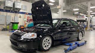 AHC Shop Hours  Honda Civic Si EM1 Overview| Install RunHard Industries OEM Style Battery Cable Kit
