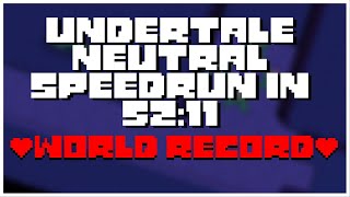 Undertale Any% Speedrun in 52:11 (Former WR)