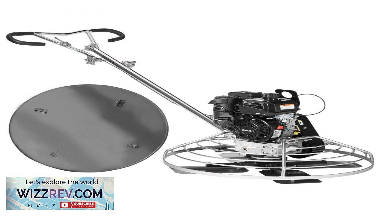 VEVOR Power Trowel 38 Walk Behind Cement Trowel with Float Pan 6HP Gas Powered