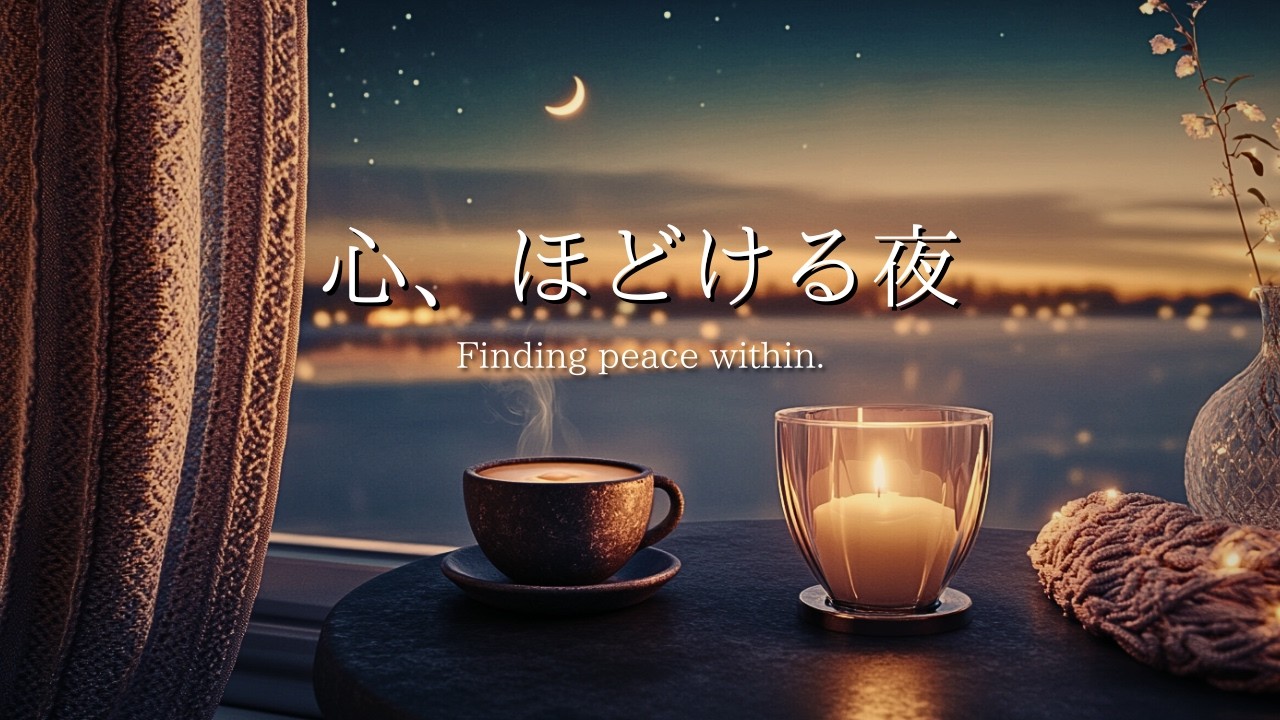 【夜のBGM】心ほぐれる夕暮れ。黄金色の海とピアノに包まれる癒やしのひととき｜自律神経を整える休息音楽｜Heart-Melting Twilight