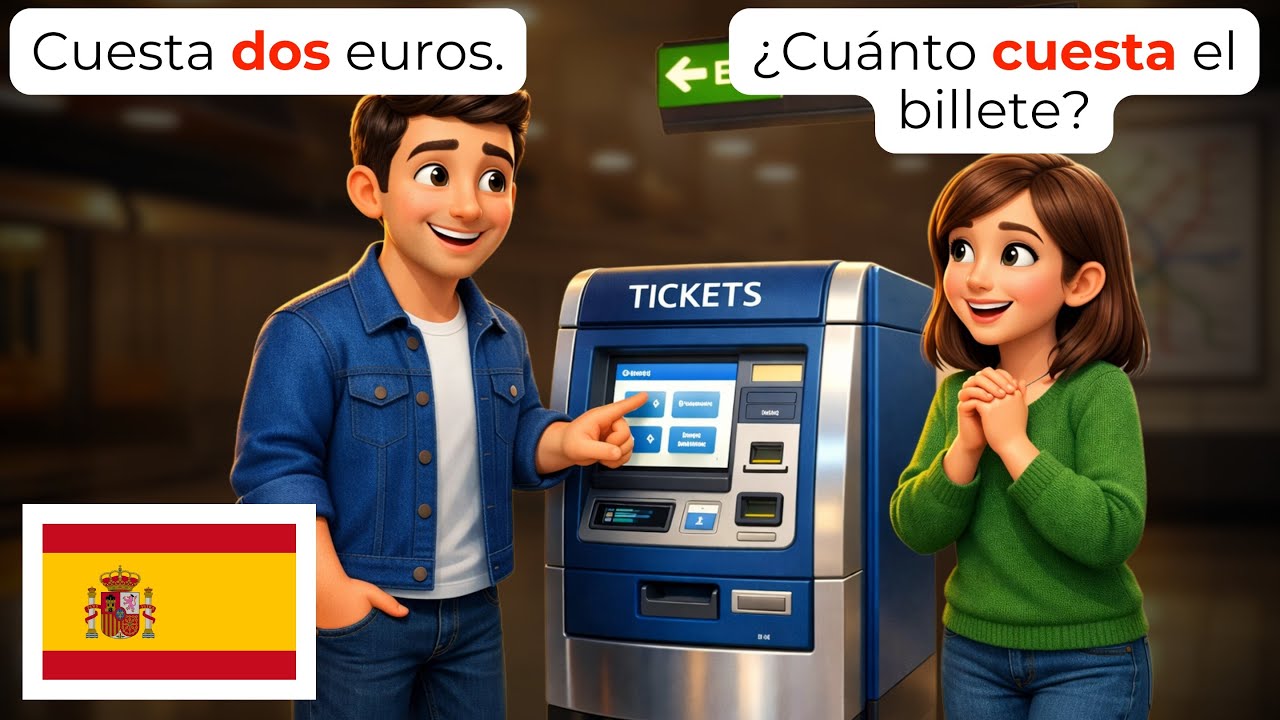 🇪🇸 25 Минут Испанского у Билетных Автоматов (A1-A2) | Простой Испанский 🎫