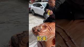 Asian Artist |Изумительная резьба по дереву |#youtube_short # Wood_Crafting