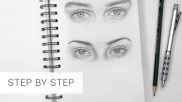 Drawing Two Female Eyes - Step by Step Art Tutorial