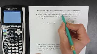 Physics I: Ch 8-9, Torque & Equilibrium Example 1