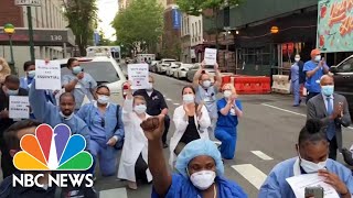 Health Care Workers On Coronavirus Front Lines Join Protests Against Injustice  | NBC Nightly News