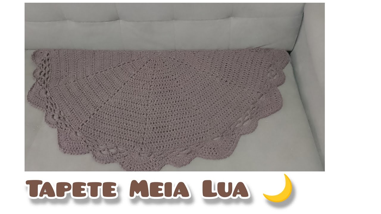 Tapete Meia lua 💢🤎🟤 #crochet #tapetemeialua #crocheluxuoso #tapetedecroche #artesanato