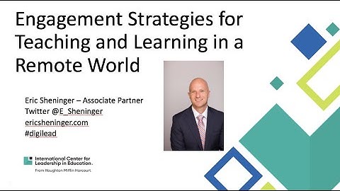 Engagement Strategies for Teaching and Learning in a Remote World