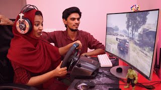 PAMI DRIVING VIRTUAL CAR USING STEERING..🔥🔥  CyberTamizha