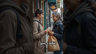 She Dropped a Dollar…Years Later, It Saved Her😱 #TrueStory #EmotionalShorts #Shorts #KindnessMatters
