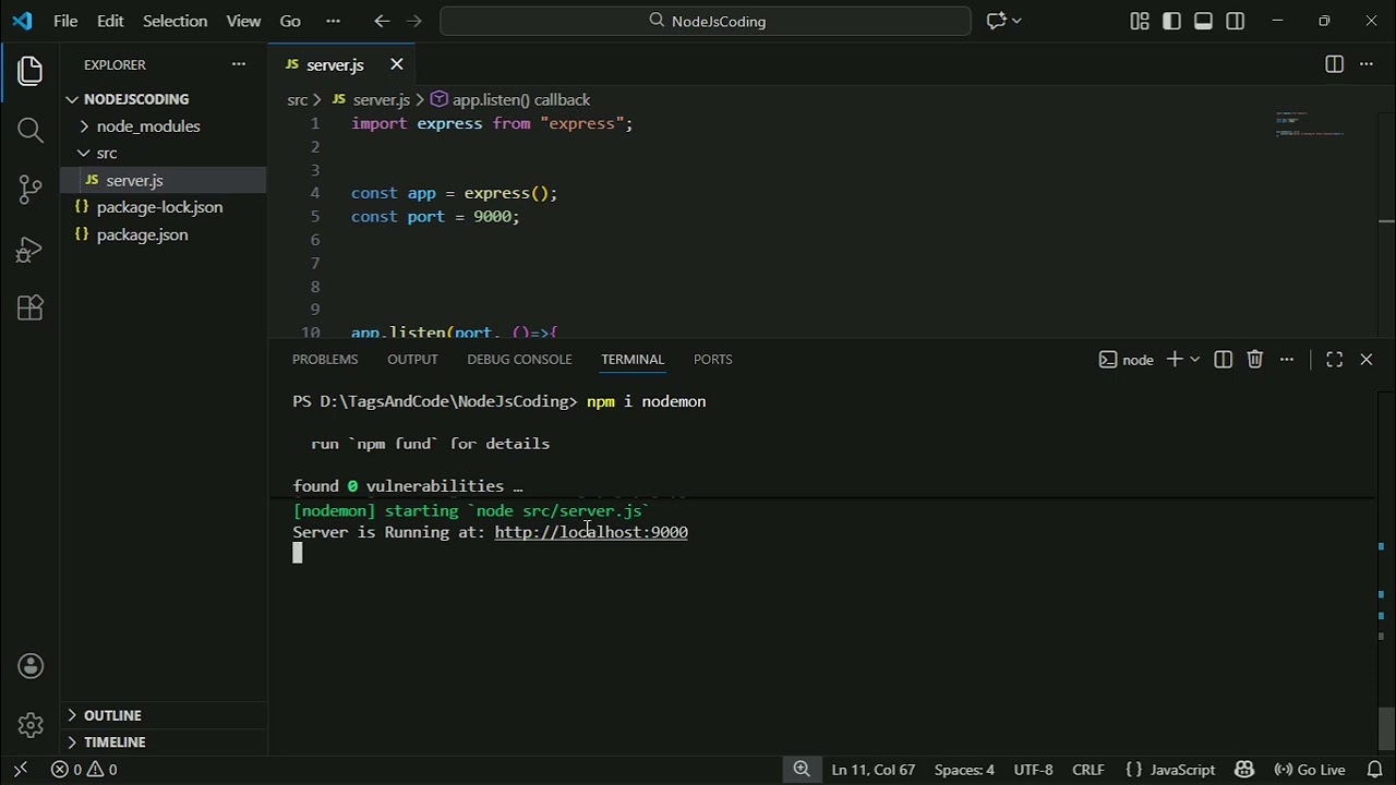 Node.js & Express.js Full Backend Setup | Part-1 | Create Server | Basic API (Step-by-Step) || 2026
