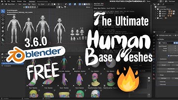 🔥Ultimate Asset Library- Human Base Meshes | Blender 3.6 Free Asset Bundle | Avtar Dohla