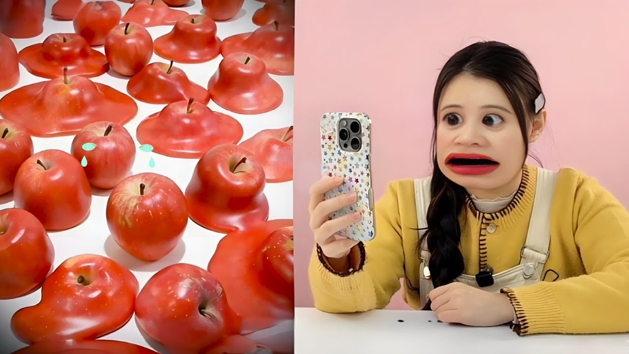 Did you know the secret of fruit? If you soak an apple in white vinegar, it will turn into liqui