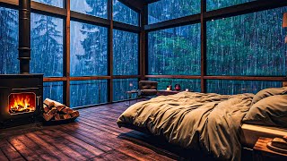 Deep Sleep During The Rainy Night ⚡ Rain Sounds For Sleeping ⛈ Beat Insomnia, Relax, Study, ASMR