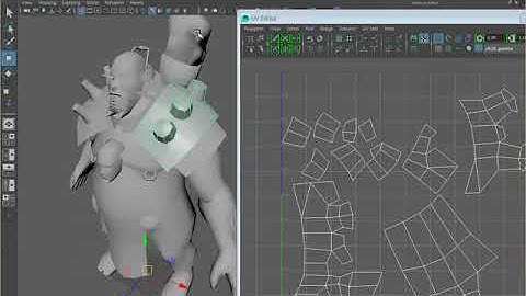 Shoulder Pad UV Map Maya Part1