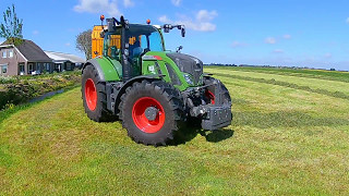 Gras Oprapen  Fendt 720  Veenhuis Combi 2000
