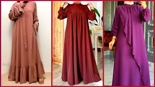 Beautiful And Stylish Womens Simple Plain Abaya Design Ideas 2025