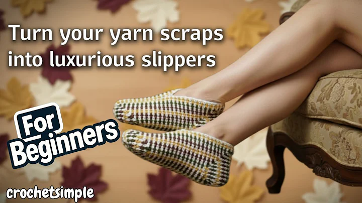 ​SCRAP YARN MAGIC: Easiest Crochet Slippers for Absolute Beginners!(Fast & Cozy) #crochet #slippers 
