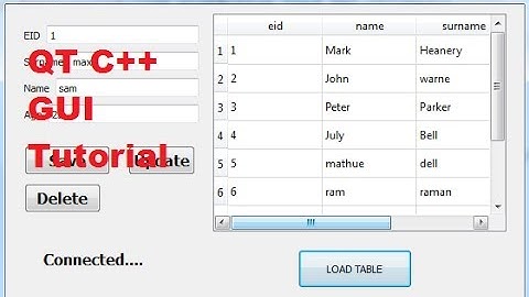 QT C++ GUI Tutorial 17- Load SqLite table data to QTableView