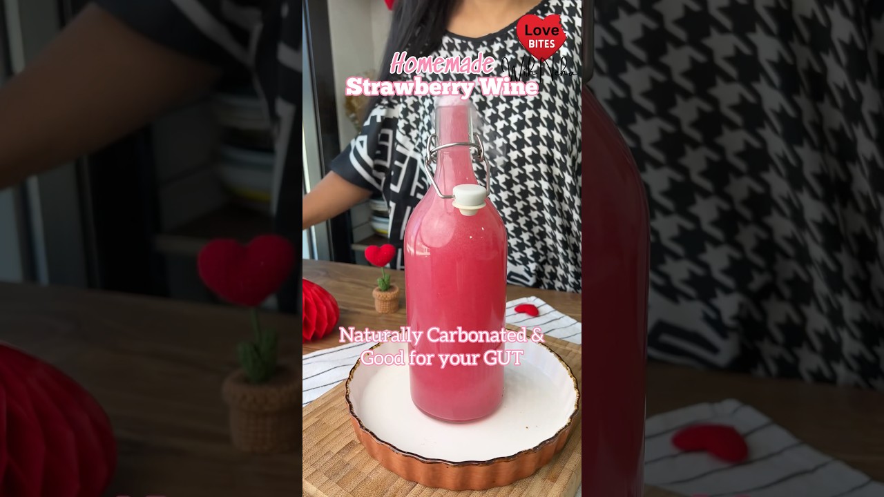 🍓Homemade Strawberry Wine – Learn in 40 seconds ! 100% Natural -No added preservatives & refreshing