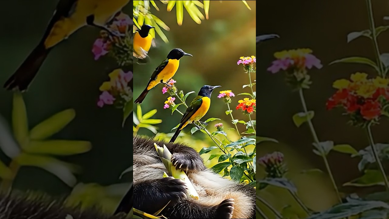 🌈🦜 Feel the Calm 🌿🐦 Colourful Birds & Nature’s Gentle Symphony 🎶