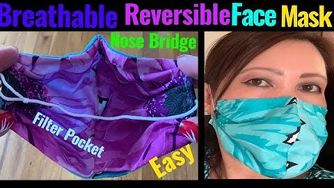 (#132) How To Make The Best Breathable Face Mask With Filter Pocket & Nose Bridge  Sewing Tutorial