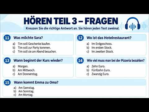 Thumbnail for Goethe A1 Hören Prüfung | German Listening Practice with Questions & Answers