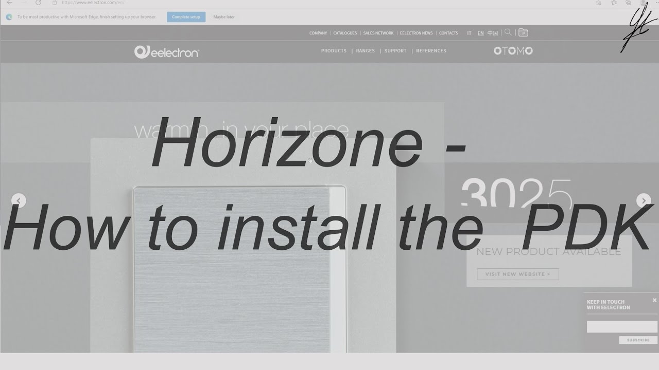 [KNX] Horizone - How to install the PDK