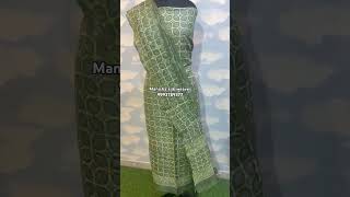 Vanaspati dye hand block printed pure tussar silk top and dupatta set2.5 mtra each