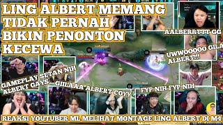 REACTION YOUTUBER ML LING ALBERT MONTAGE RRQ VS TODAK MATCH UPPER BRACKET M4 CHAMPIONSHIP