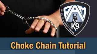 How to Put a Choke Chain on a Dog  Live Demonstration