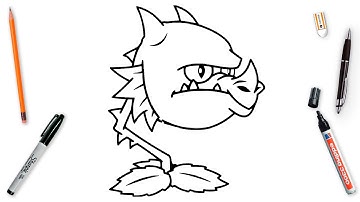 How To Draw Snapdragon Easy Step By Step | Snapdragon PvZ 2 | Plants VS Zombies Art