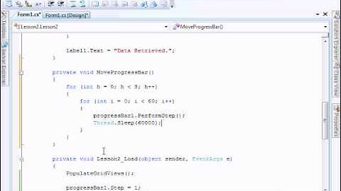 Lesson 2 (Part 1) Gridview MethodInvoker Threading Progress Bar C#