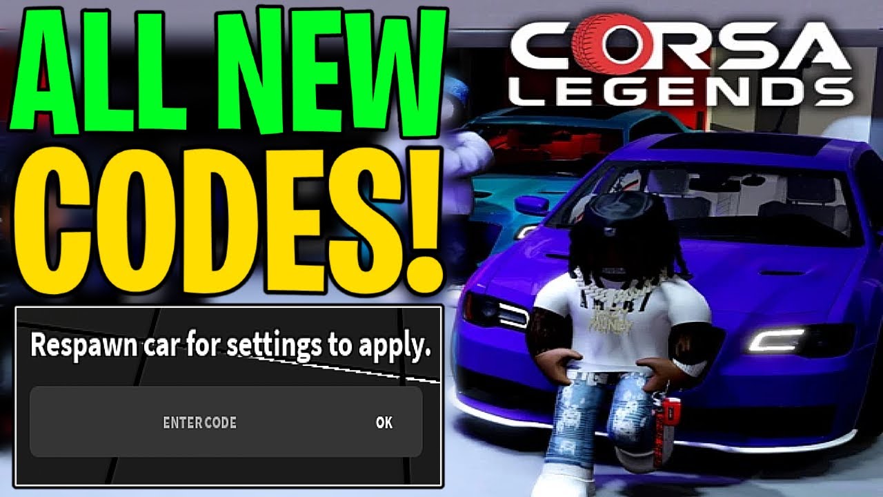 ✓ CORSA LEGENDS CODES ROBLOX – All New Working Codes! - YouTube