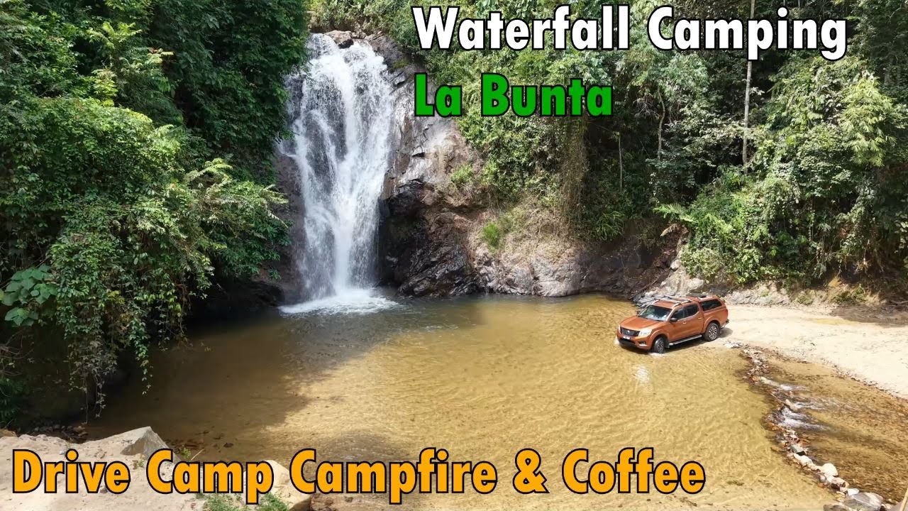 No Talking Camping by a Roaring Waterfall | Pure nature Ambience | Lata Bunta Waterfall campsite