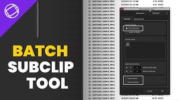 BATCH SUBCLIP TOOL x FIND AND REPLACE - AVID MEDIA COMPOSER