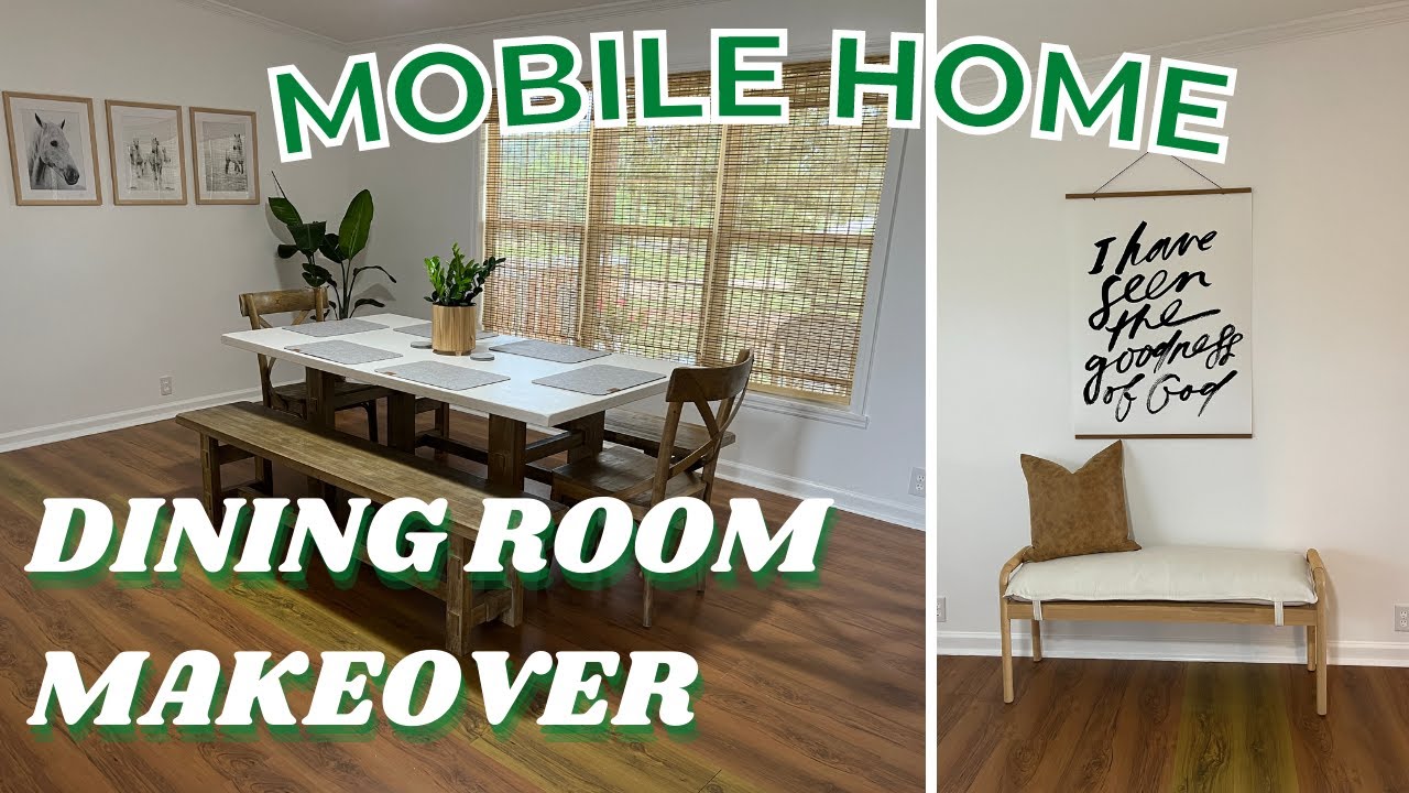 MOBILE HOME DINING ROOM MAKEOVER | MOBILE HOME TRANSFORMATION | EXTREME DINING ROOM MAKEOVER