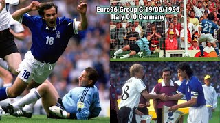 Euro96 Group C 🇮🇹🇩🇪 | 19/06/1996 | Italy 0-0 Germany | Highlights