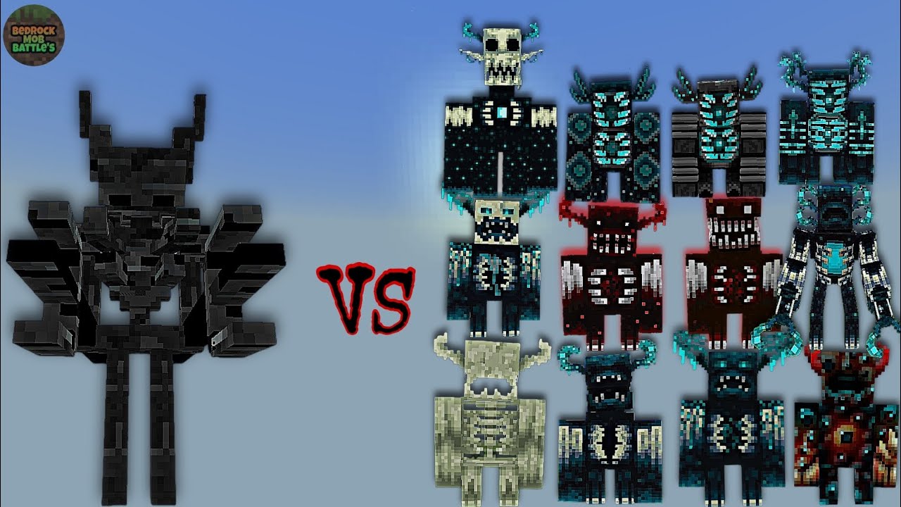 Black Demon Wither Titan vs Warden Plus | Minecraft Bedrock | Mob Battle